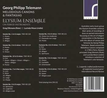 CD Georg Philipp Telemann: Melodious Canons & Fantasia