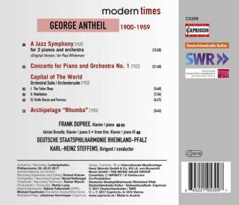 CD George Antheil: A Jazz Symphony • Piano Concerto No.1 • Capital Of The World Suite • Archipelago Rhumba