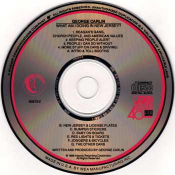 CD George Carlin: What Am I Doing In New Jersey?