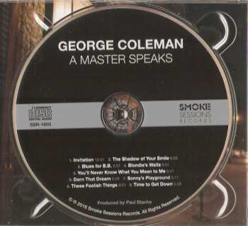 CD George Coleman: A Master Speaks
