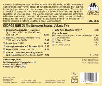 CD George Enescu: The Unknown Enescu Volume Two