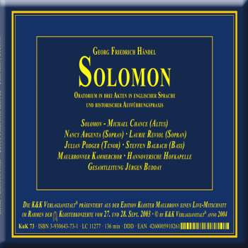 2CD Georg Friedrich Händel: Solomon