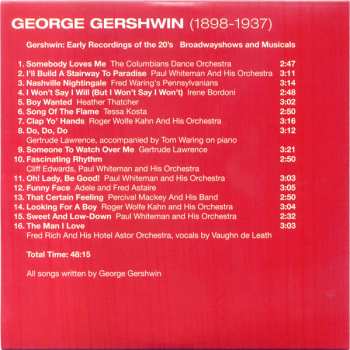 10CD/Dobozkészlet George Gershwin: 1898-1937