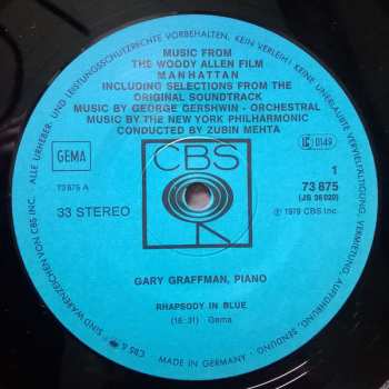 LP The New York Philharmonic Orchestra: Music From The Woody Allen Film "Manhattan"