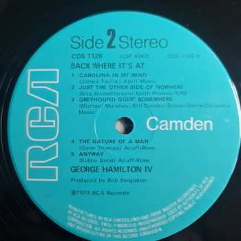 LP George Hamilton IV: Back Where It's At