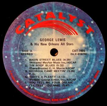 LP George Lewis And His New Orleans All Stars: George Lewis & His New Orleans All-Stars