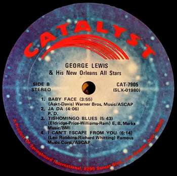 LP George Lewis And His New Orleans All Stars: George Lewis & His New Orleans All-Stars