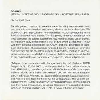CD George Lewis: Sequel (For Lester Bowie)