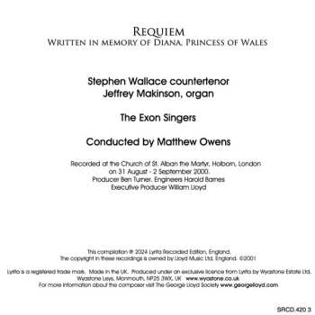 CD Matthew Owens: Requiem / Psalm 130