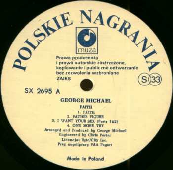 LP George Michael: Faith