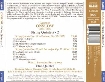 CD George Onslow: String Quintets • 2  Nos. 10 And 22