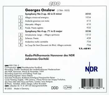 CD Radio-Philharmonie Hannover Des NDR: Symphonies 2 & 4