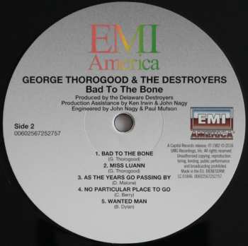 LP George Thorogood & The Destroyers: Bad To The Bone