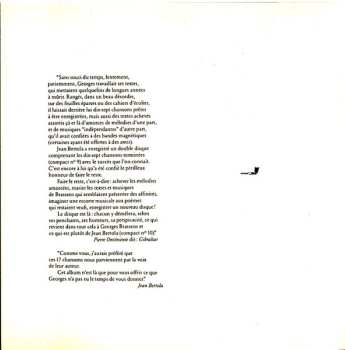 CD Georges Brassens: Dernières Chansons De Brassens Par Jean Bertola