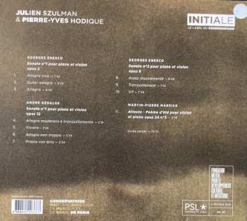 CD George Enescu: Au Conservatoire De Paris (1895-1899)