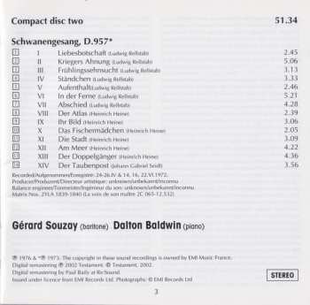 CD Franz Schubert: Die Winterreise, D.911 / Schwanengesang, D.957