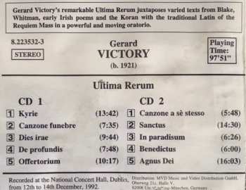 2CD Gerard Victory: Ultima Rerum