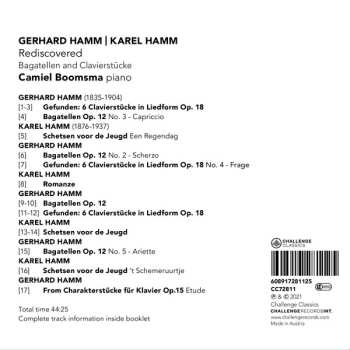 CD Camiel Boomsma: Rediscovered - Bagatellen And Klavierstücke