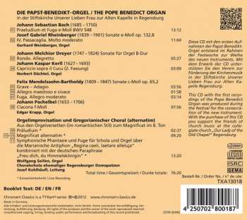 CD Gerhard Weinberger: Die Papst-Benedikt-Orgel = The Pope Benedict Organ