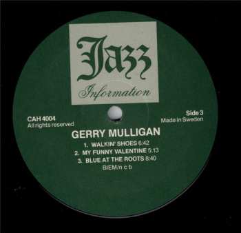 2LP Gerry Mulligan: In Sweden
