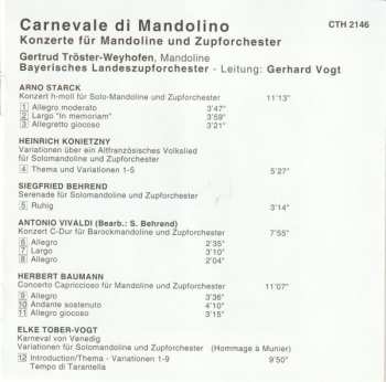 CD Gertrud Tröster: Carnevale di Mandolino