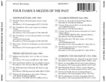 CD Elisabeth Höngen: Four Famous Mezzos Of The Past