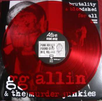LP GG Allin & The Murder Junkies: Brutality & Bloodshed For All CLR | LTD