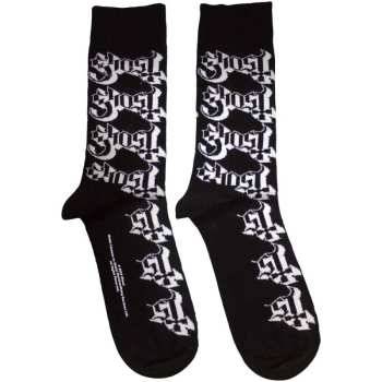 Merch Ghost: Ghost Unisex Ankle Socks: Logo Pattern (uk Size 7 - 11) 40 - 45