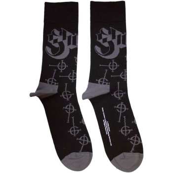 Merch Ghost: Ghost Unisex Ankle Socks: Symbol Pattern (black) (uk Size 4 - 7) 36 - 42