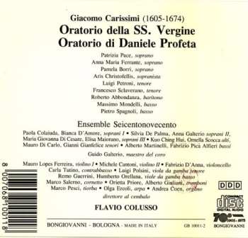 CD Giacomo Carissimi: Oratorio Della Ss. Vergine / Oratorio Di Daniele Profeta
