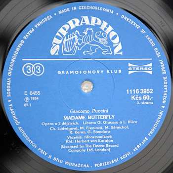 3LP/Dobozkészlet Giacomo Puccini: Madame Butterfly