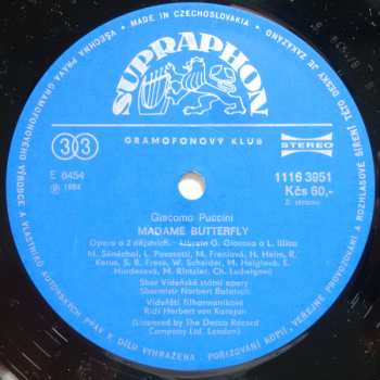 3LP/Dobozkészlet Giacomo Puccini: Madame Butterfly (3xLP + BOX + BOOKLET)