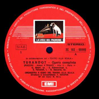 3LP/Dobozkészlet Giacomo Puccini: Turandot