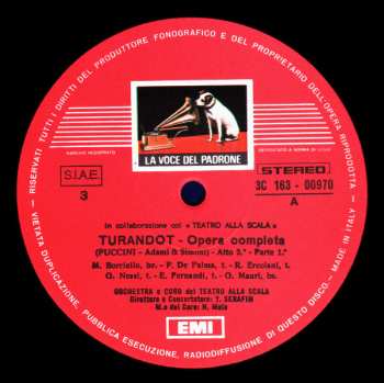 3LP/Dobozkészlet Giacomo Puccini: Turandot