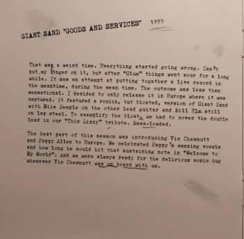 CD Giant Sand: Goods And Services