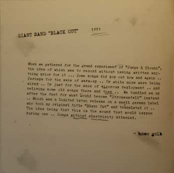 CD Giant Sand: Black Out