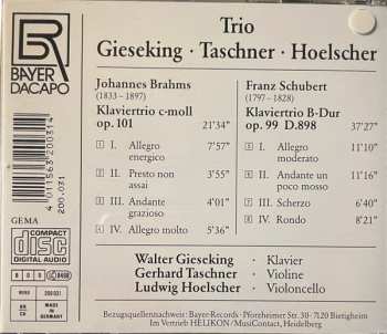CD Johannes Brahms: Klaviertrio C-Moll Op.101 / Klaviertrio B-Dur Op.99