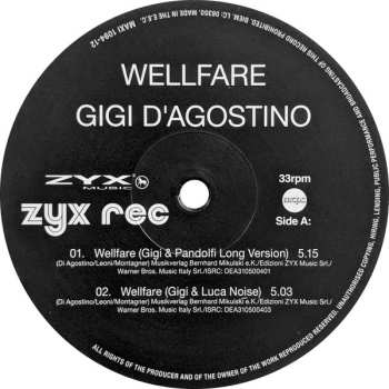 LP Gigi D'Agostino: Wellfare CLR | LTD