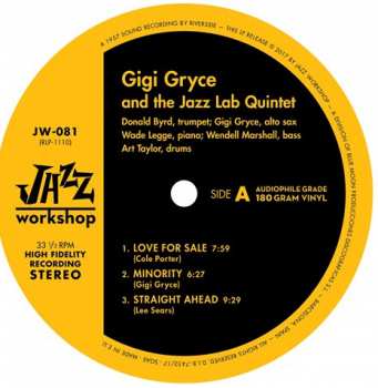 LP Gigi Gryce And The Jazz Lab Quintet: And the Jazz Lab Quintet LTD