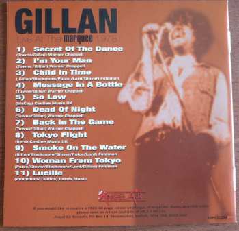 CD Gillan: Live At The Marquee 1978