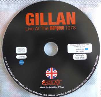 CD Gillan: Live At The Marquee 1978