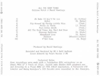 CD Gillian Welch: All The Good Times (Are Past & Gone)