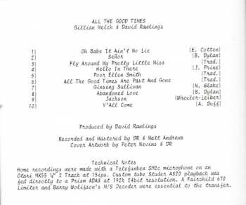 CD Gillian Welch: All The Good Times (Are Past & Gone)