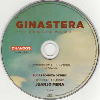 CD BBC Philharmonic: Orchestral Works 1 – Estancia • Ollanty • Pampeana No. 3