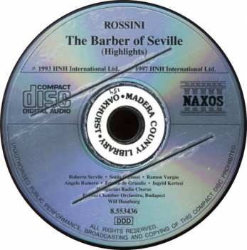 CD Gioacchino Rossini: The Barber Of Seville (Highlights)