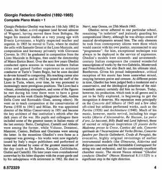 CD Giorgio Federico Ghedini: Complete Piano Music 1 - 29 Canoni • Nove Pezzi • Tema Con Variazioni