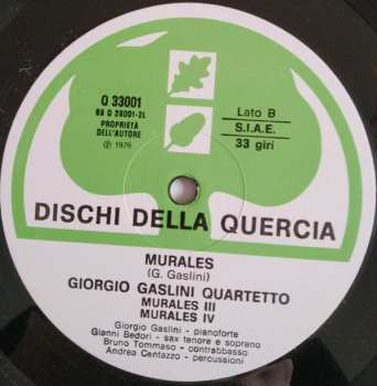 LP Giorgio Gaslini Quartet: Murales - Giorgio Gaslini Quartetto Live