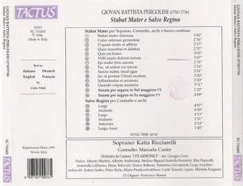 CD Giovanni Battista Pergolesi: Stabat Mater e Salve Regina