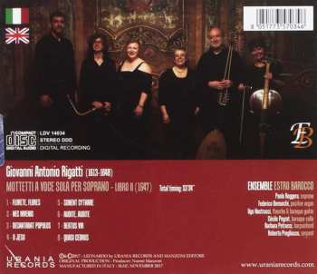 CD Giovanni Antonio Rigatti: Mottetti Per Soprano - Libro II