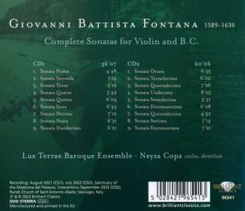 2CD Giovanni Battista Fontana: Complete Sonatas For Violin And B.C.
